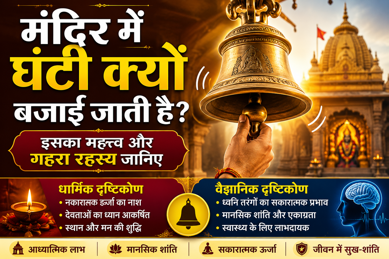 मंदिर में घंटी क्यों बजाई जाती है